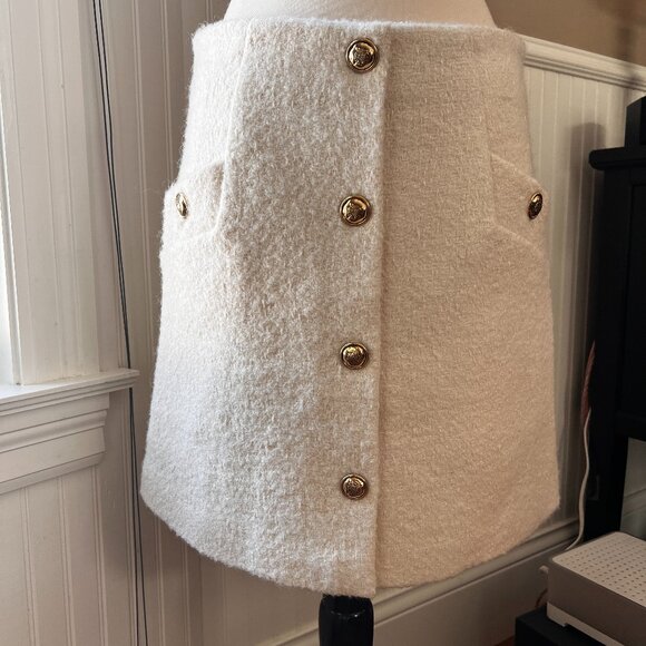 Sandro Paris Boucle Tweed Skirt Size 38 NWT - Picture 1 of 12